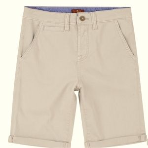 !!! Classic Chino Shorts, Stone, Size 16 Big Boys. 7 for All Mankind